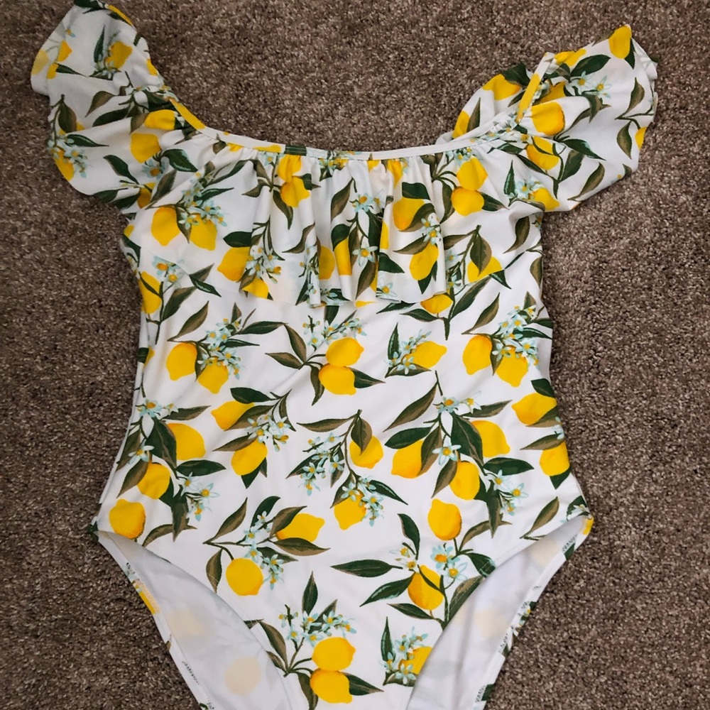 NWOT Lemon ruffle one-piece bathing suit